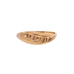 Zlatý prsten z kombinovaného zlata 