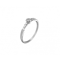 Ring aus Weissgold mit Diamant