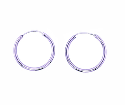 Klasické stříbrné naušnice kroužky 30 mm 