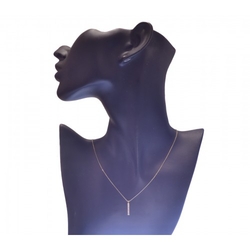 Zlatý dámský náhrdelník s přívěskem se zirkony