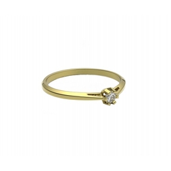 Ring aus Gelbgold mit Diamant - kopie
