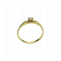 Zlatý prsten s briliantem (diamantem)