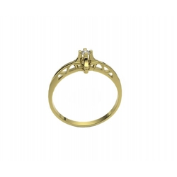 Zlatý prsten s briliantem (diamantem)