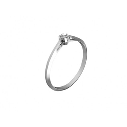 Ring aus Weissgold mit Diamant