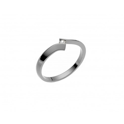 Ring aus Weissgold mit  Diamant