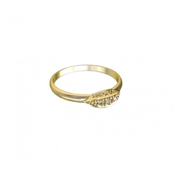 Zlatý prsten s brilianty(diamanty)