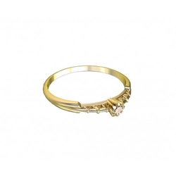 Ring aus Gelbgold mit Diamant